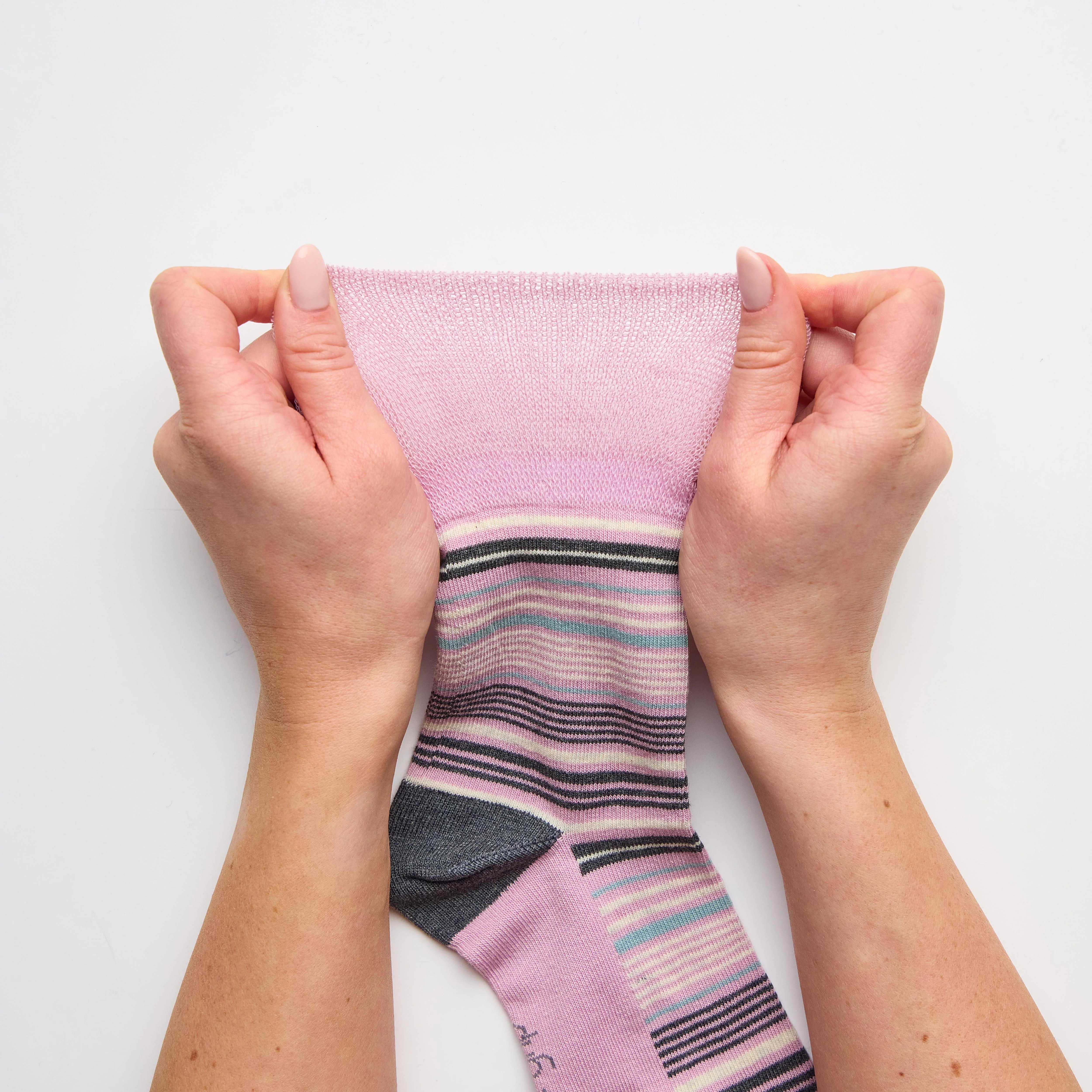 3 Pairs Ladies Cotton Socks - Reverie Stripe - Image 3