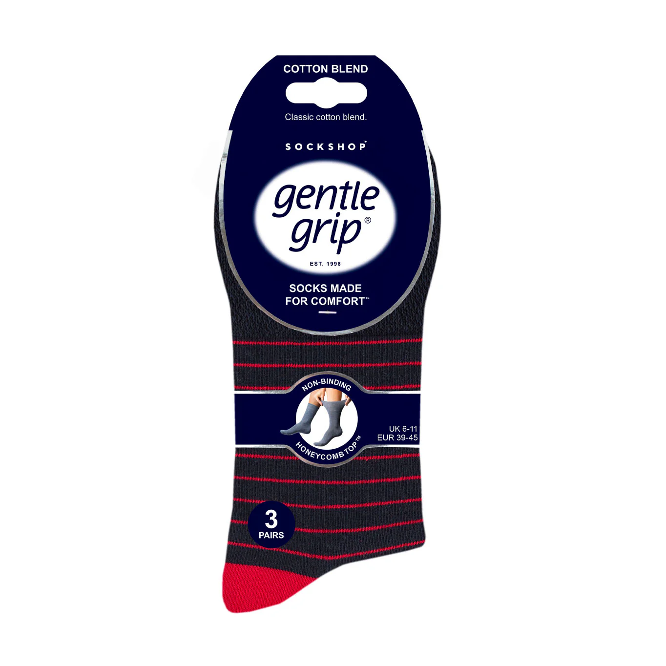 3 Pairs Men's Cotton Socks - Compass - Image 3