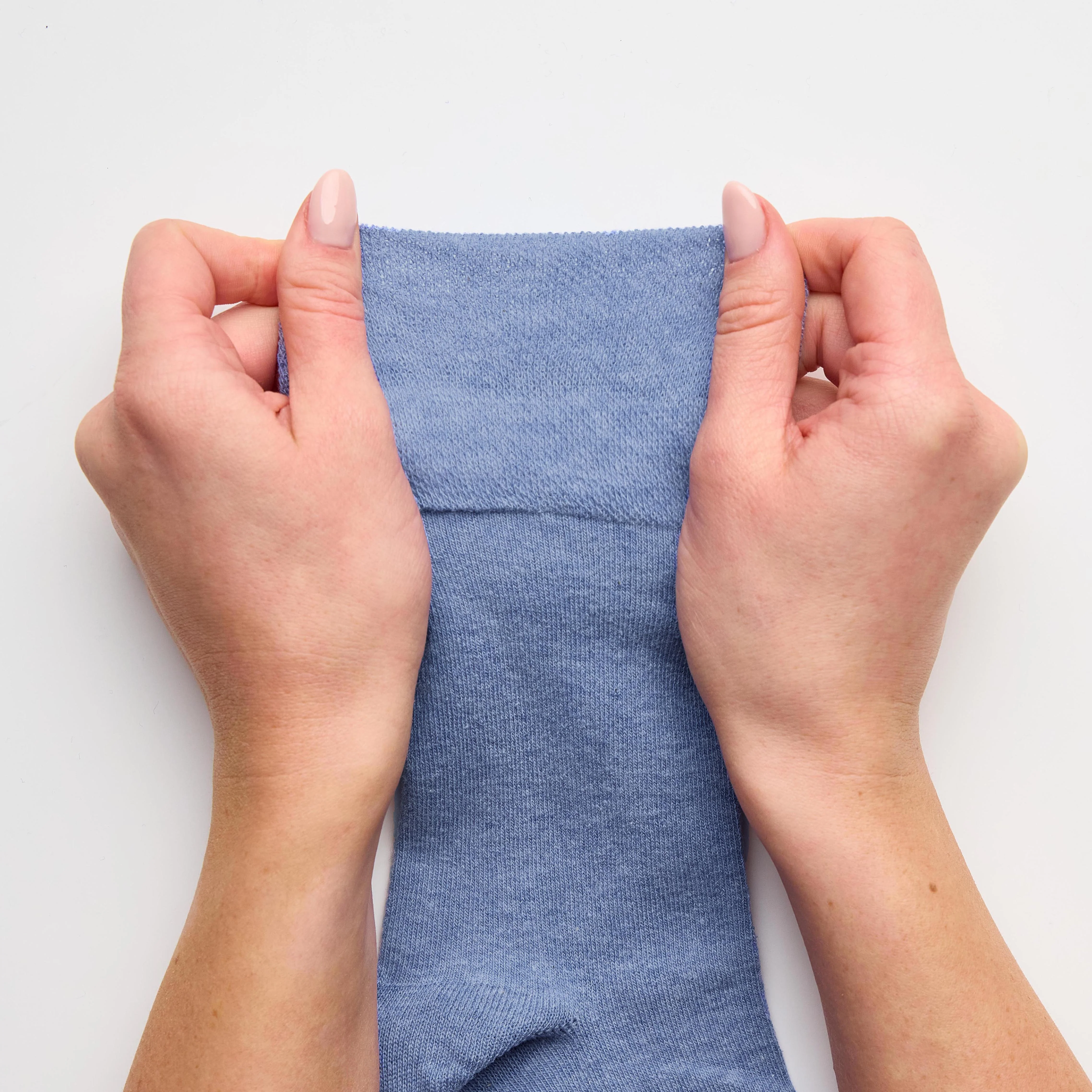 3 Pairs Men's Plain Cotton Socks - Blue Mix - Image 3